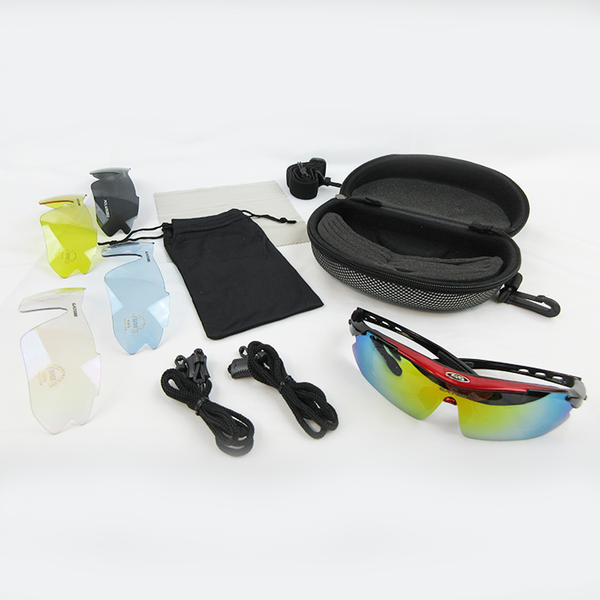 Gator Gear Multi-Lens Sunglasses Kit - Red (w/ Prescription Lens Insert)