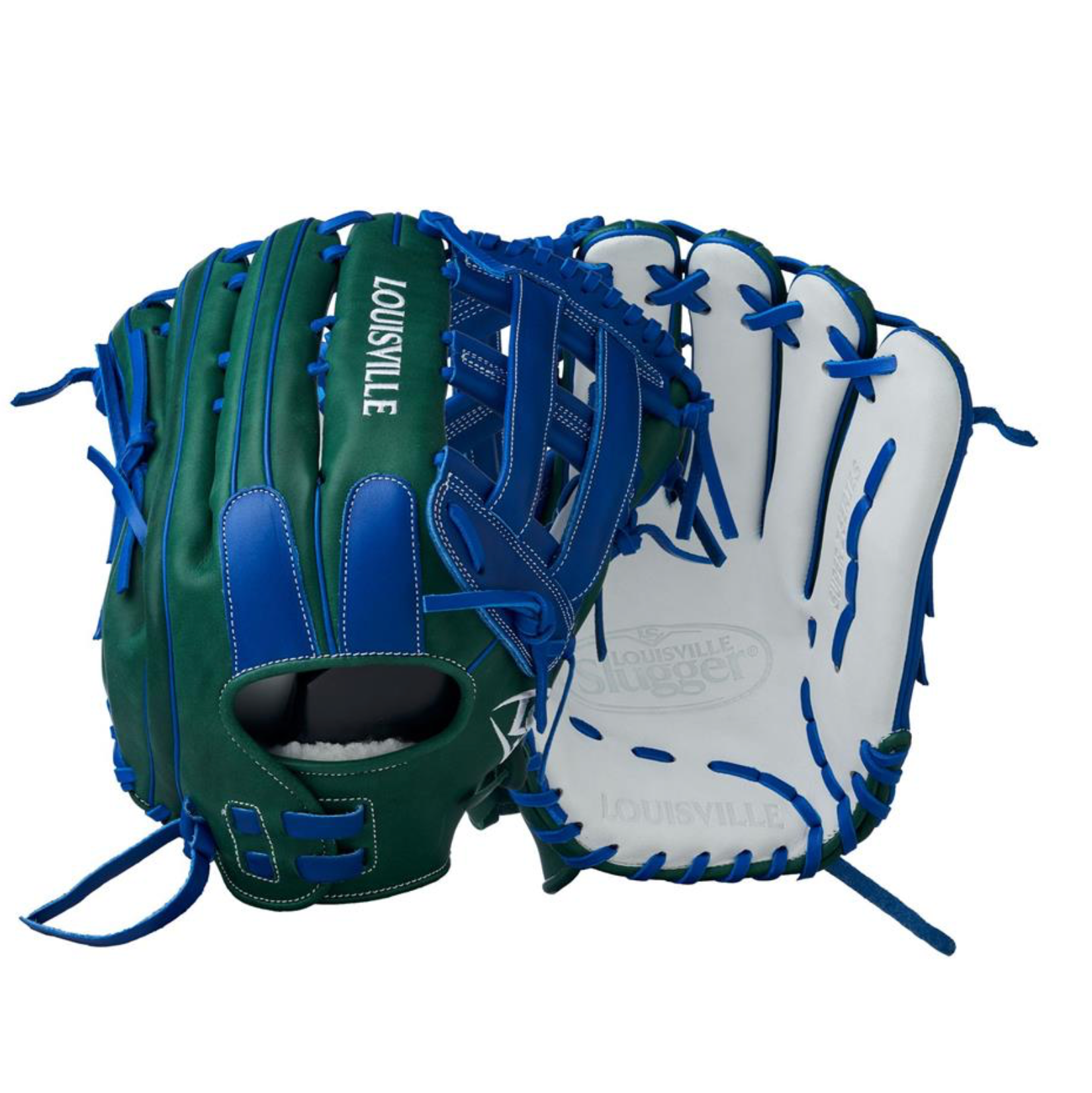 2025 Louisville Super Z Softball Fielding Glove Green/Royal - SUPERZ-G