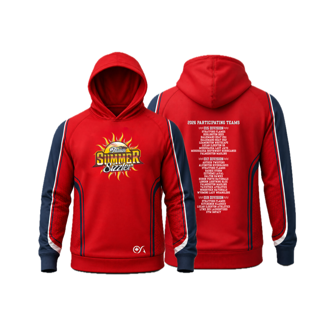 2026 Stratford Flames Full Dye Summer Sizzler Hoodie - Hoodie Buy-In