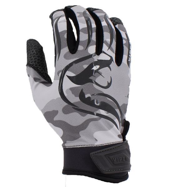 Viper Lite Premium Batting Gloves Leather Palm - Snow Camo