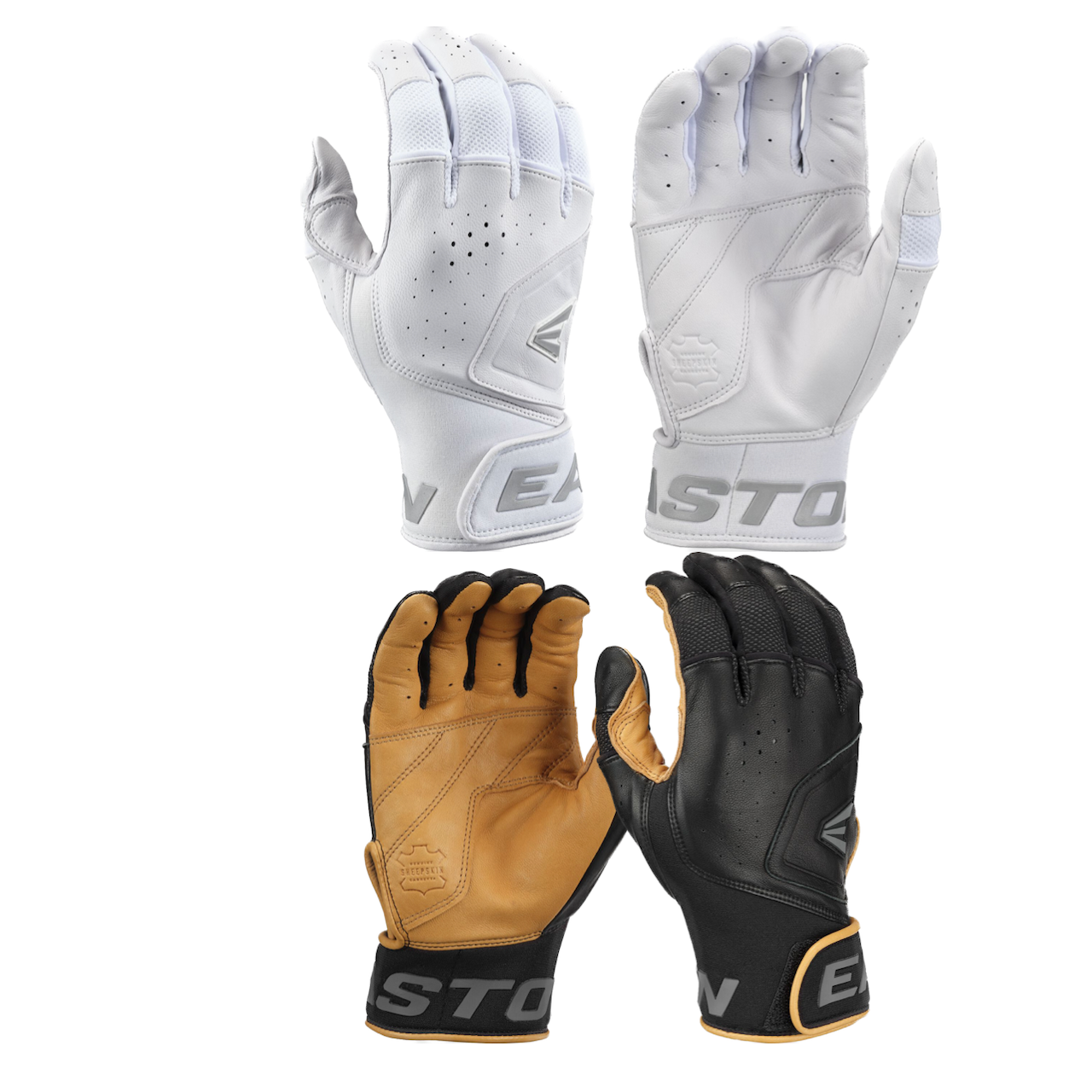Easton | MAV GT - Guanti da baseball per battuta, taglia L, colore: Bianco/Bianco Easton | MAV GT - Guanti da baseball per battuta, taglia L, colore: Bianco/Bianco