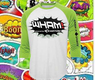 Easton Comic Series 3/4 Length Baseball Shirt - WHAM/BAM/POW-3/4-EAS-COMIC