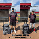 PRE ORDER SMASH OPS LIL’ GUERRILLA HYBRID ROLLER/BAT PACK BAG BLACK CAMO - V4 HYBRID-SIS-BLACK/CAMO