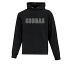 2025/26 Season Stratford Volleyball Club "COBRAS" Grey Scale Fleece Hoodie - 25-Hoodie-COBRAS-WORD-GREY ON BLACK- ATC2500-Black