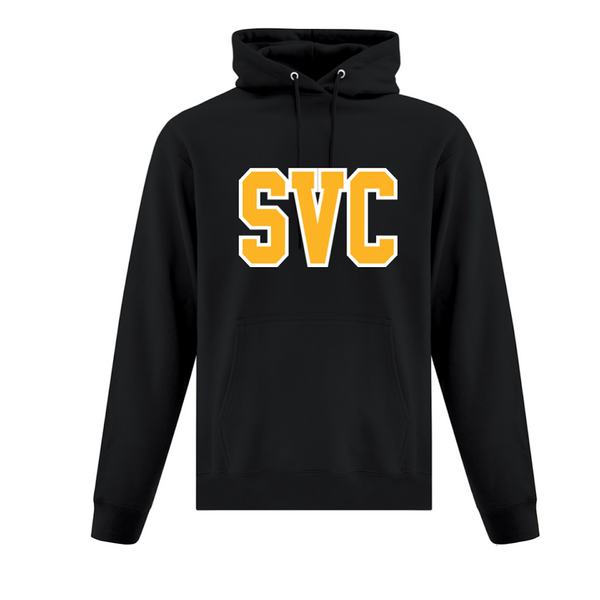2025/26 Season Stratford Volleyball Club "SVC" White/Gold Fleece Hoodie - 25-Hoodie-Stratford Volleyball-SVC-WHITE/GOLD- ATC2500-Black