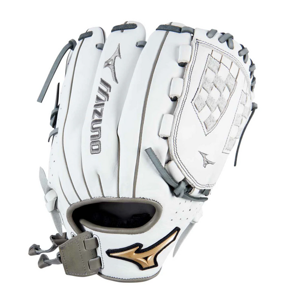 Mizuno Prime Elite Softball Glove 12" White/Grey - 313082 - GPE1200F2