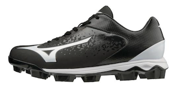 Mizuno Select Nine Wave Low Men's Molded Softball Cleat Black/White - 320584-WAVE-LOW