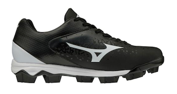 Mizuno Select Nine Wave Low Men's Molded Softball Cleat Black/White - 320584-WAVE-LOW