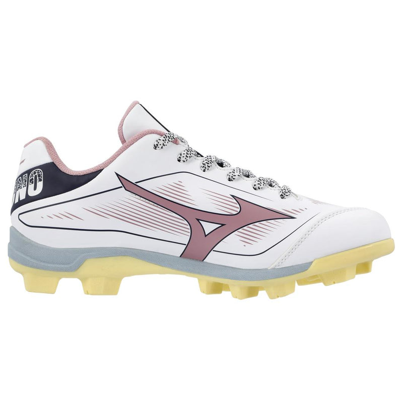 red and white mizuno softball cleats