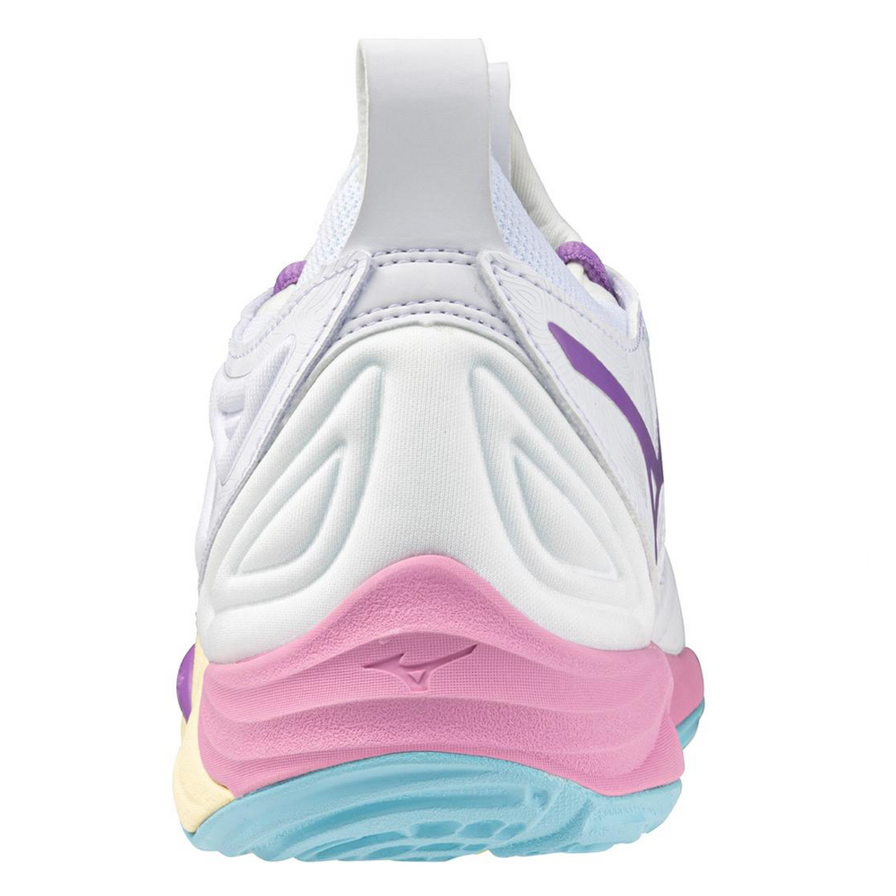 Mizuno Wave Momentum 3 Women s Volleyball Shoes White Peach Blue