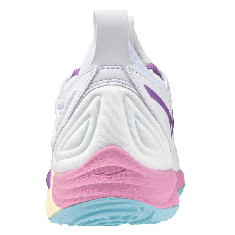 Mizuno Wave Momentum 3 Women's Volleyball Shoes - White/Peach Blue