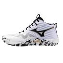 Wave Momentum 4 Elite Mid Volleyball Shoe - White/Gold - 430337.0074