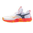 Mizuno Momentum 4 Elite Unisex Volleyball Shoes - WHITE-FIERY CORAL - 430338