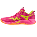 Mizuno Wave Momentum 4 Pro Women's Pink Tetra - Fortune Yellow Volleyball Shoes - 430339.PT3Z