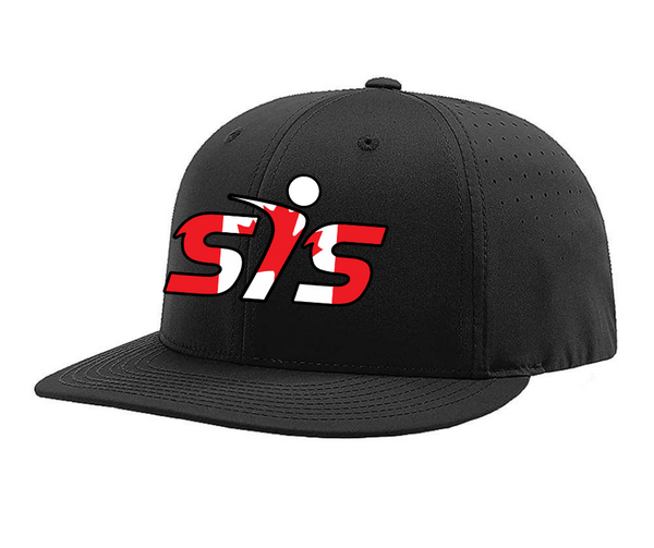 Smash It Sports Canada Hat by Richardson (PTS30) ALL BLACK SISC-SCRIP-RD/WH