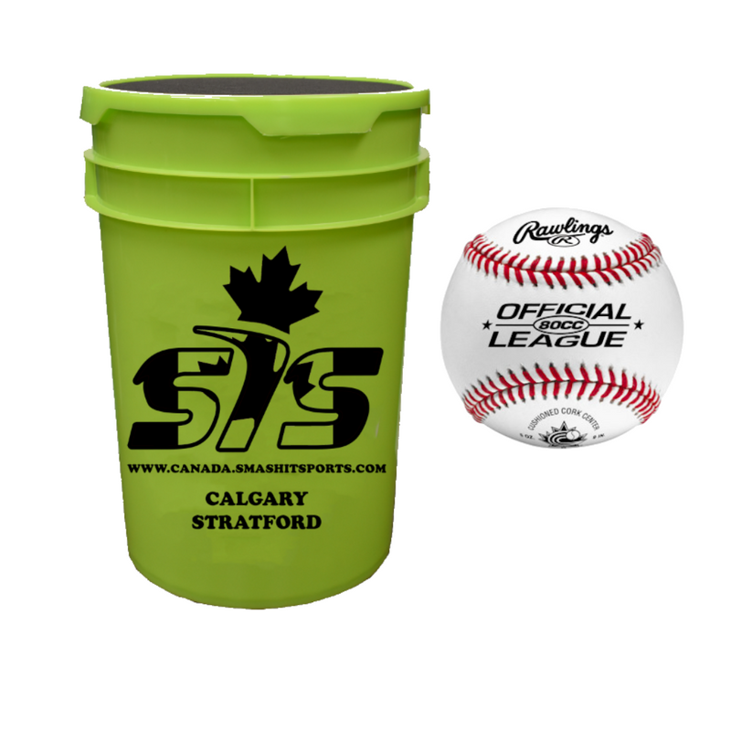 Smash It Sports Canada Baseball Ball/Bucket Combo -  SISC-COMBO-BUCKET-BASEBALL