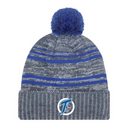 Wilmot Thunder Branded Acrylic/Poly Fleece POMPOM Charcoal/Royal Winter Hat - Winter-Hat-Thunder-Round-AJM-9G087M-CH/RY