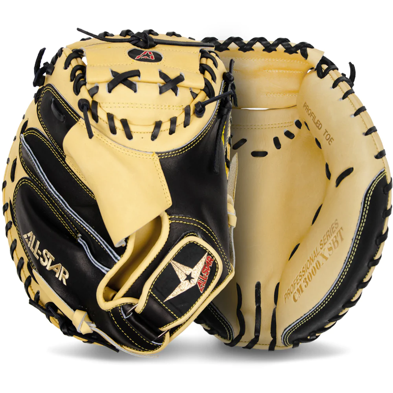 All Star Pro Elite 32" Black/Tan Catchers Mitt/Glove - CM3000XSBT