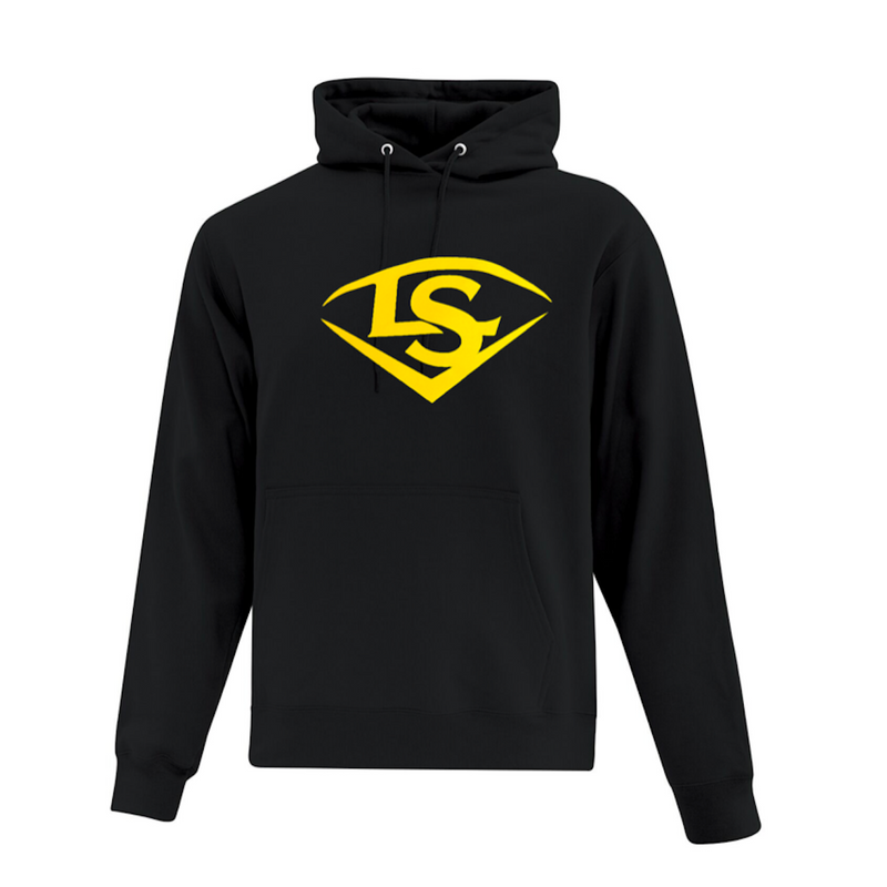 Louisville Slugger Everyday Black/Gold Fleece Hoodie - ATF2500-L/S-BLACK/GOLD-BLACK