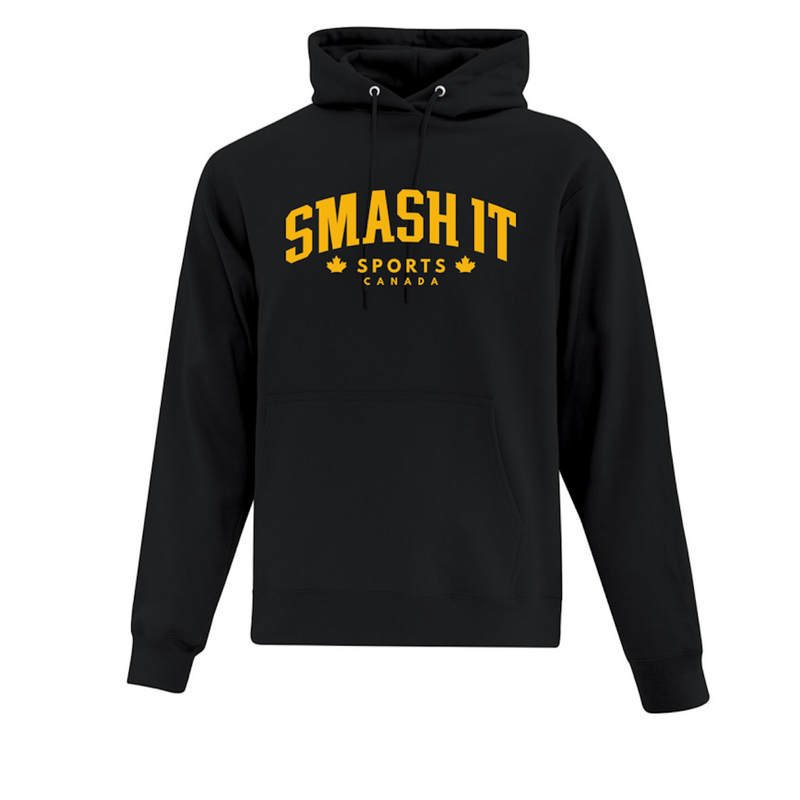 Smash it Sports Canada Everyday Black/Gold Fleece Hoodie - ATF2500-SISC-BLACK/GOLD-BLACK