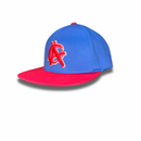 Anarchy OG 3D Puff Branded Pacific Royal/Red 474 Performance Flex Fit Hat - Anarchy OG-474-Royal/Red-White Outline/Red Puff