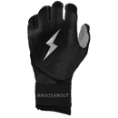 Bruce Bolt Chrome Series Long Cuff Batting Glove - Black