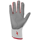 Bruce Bolt Chrome Series Long Cuff Batting Glove - Red