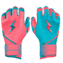 Bruce Bolt MAX Series Long Cuff Batting Glove - Pink/Teal