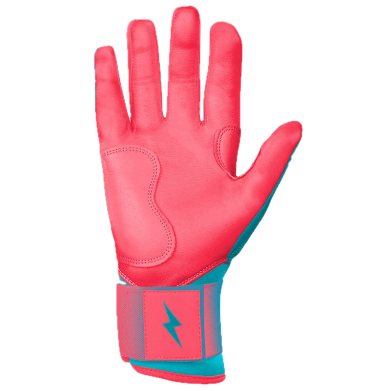 Bruce Bolt MAX Series Long Cuff Batting Glove - Pink/Teal