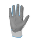 Bruce Bolt Chrome Series Short Cuff Batting Glove - Baby Blue