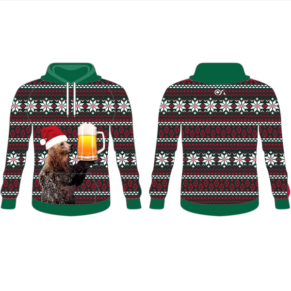 Beer with a Bear Holiday Hoodie (Customized Buy-In)