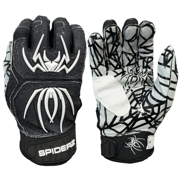 Spiderz HYBRID Batting Gloves - Black/White