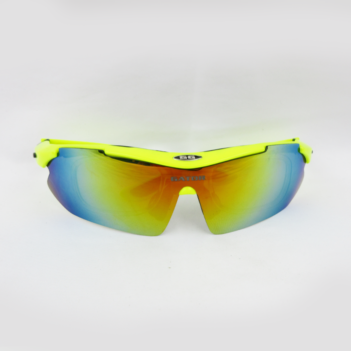 Gator Gear Multi-Lens Sunglasses Kit - Neon Yellow (w/ Prescription Lens Insert)