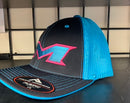 Miken Pacific 404M Flex Fit Electric Blue/Pink Hat - HAT-MIKEN-404M-ELECB-BLACK-ELECB-PNK