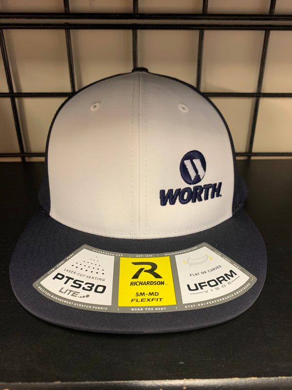 Worth Branded PTS30 Richardson Hat - HAT-PTS30-WORTH-NVY-NVY-WH-NVY_LOGO