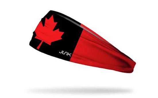 Canadian Flag - Junk Branded Headband : Canadian BLACKOUT - HEADBAND-JUNK-CAN-BLACKOUT