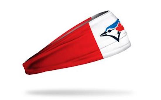 Toronto Blue Jays - Junk Branded Headband : Canadian Flag - HEADBAND-JUNK-TBJ-FLAG-RED/WHT