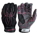 Web Tac Palm Spiderz HYBRID Batting Gloves Black/Hot Pink