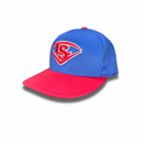 Louisville Slugger 3D Puff Branded Pacific Royal/Red 474 Performance Flex Fit Hat - LS-474-Royal/Red-White Outline/Red Puff