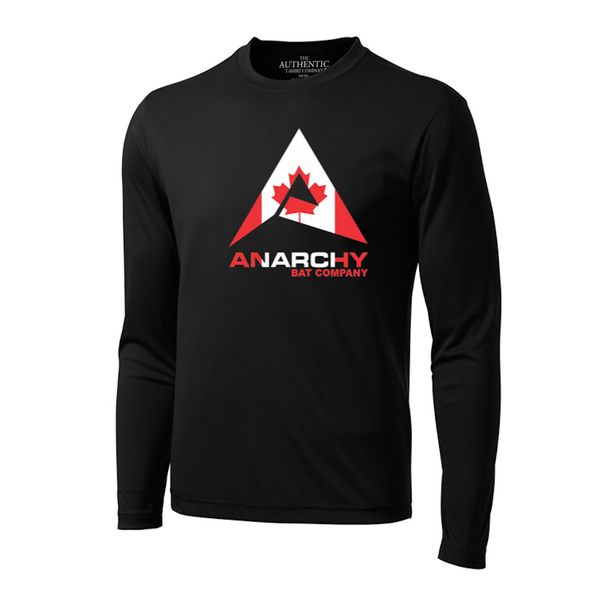 Anarchy Bat Co. Canadian Long Sleeve Performance Shirt Black - LS350-NEW-ANARCHY-BLACK