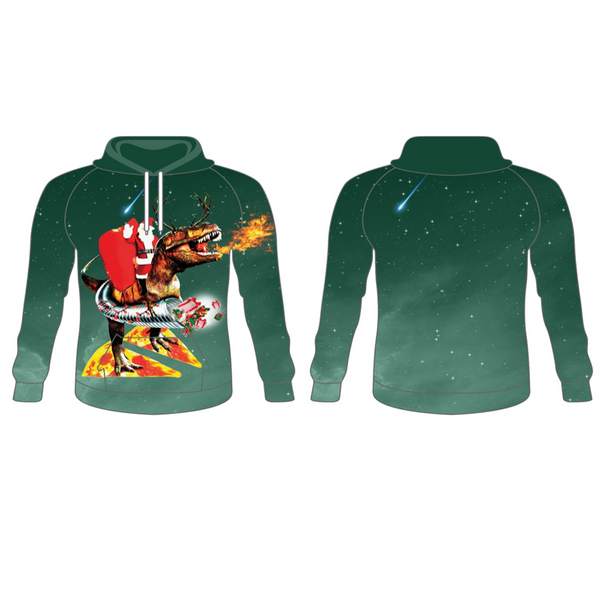 Holiday T-REX Madness Hoodie (Customized Buy-In)