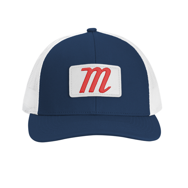 Marucci Capitol Snapback Navy Trucker Hat  - MAHTTRCAP-NB/W