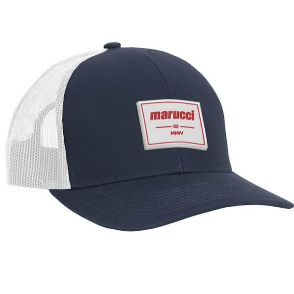 Marucci Snapback Established Rubber Patch Hat  - MAHTTRPEST-NB/W