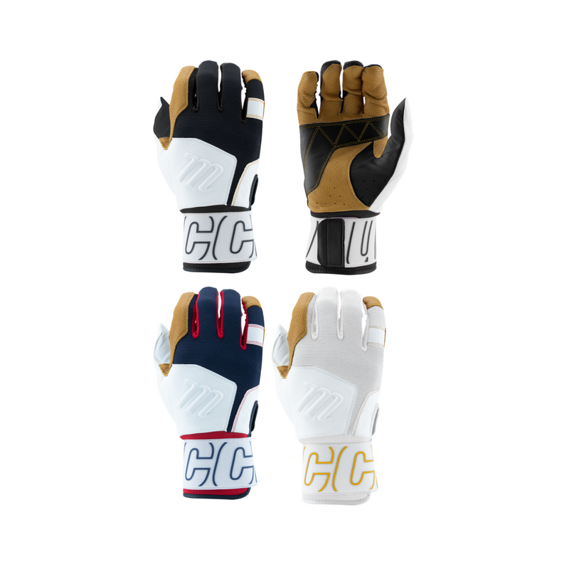 Marucci Blacksmith Full Wrap Batting Gloves - MBG2BKSMFW