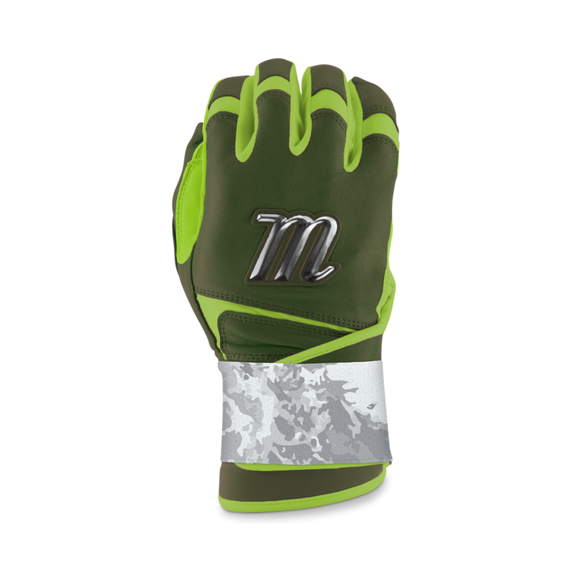 Marucci Remex Adult Olive Green/Lime Green Batting Gloves - MBRMX-OG/LG
