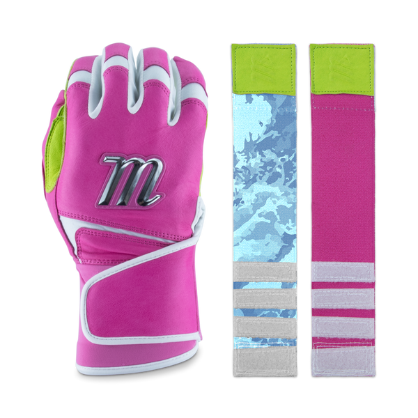 Marucci Remex Adult Pink/Lime Green Batting Gloves - MBRMX-PK/LG