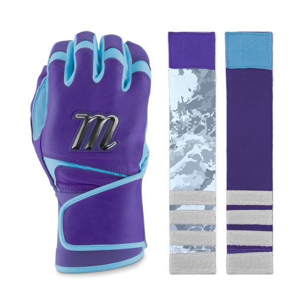 Marucci Remex Adult Purple/Columbia Blue Batting Gloves - MBRMX-PR/CB
