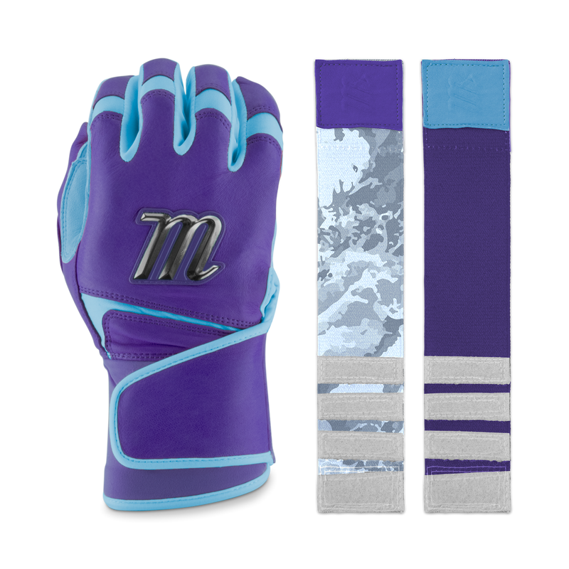 Marucci Remex Adult Purple/Columbia Blue Batting Gloves - MBRMX-PR/CB