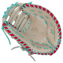 MARUCCI ACADIA SERIES 38S1 12.5" DUAL POST CREAM/RED BASEBALL FIRST BASE MITT - MFG3AC37S1-CM/R