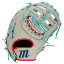 MARUCCI ACADIA SERIES 38S1 12.5" DUAL POST CREAM/RED BASEBALL FIRST BASE MITT - MFG3AC37S1-CM/R